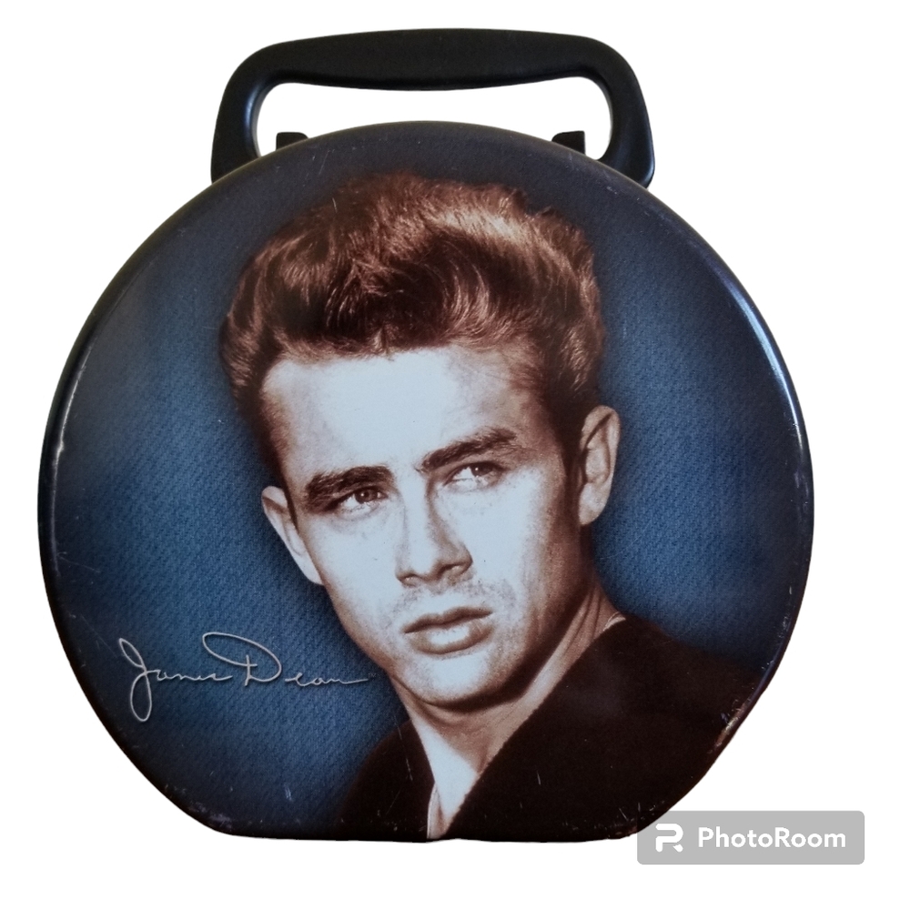 Collectable James Dean Round Tin Tote